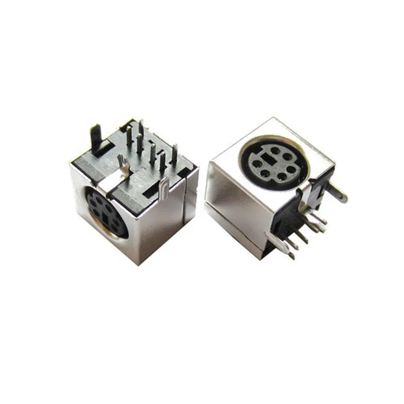 20 шт. разъем PS2 для клавиатуры PCB Fpr черный/зеленый/фиолетовый 6 контактов PS/2 PS 2
