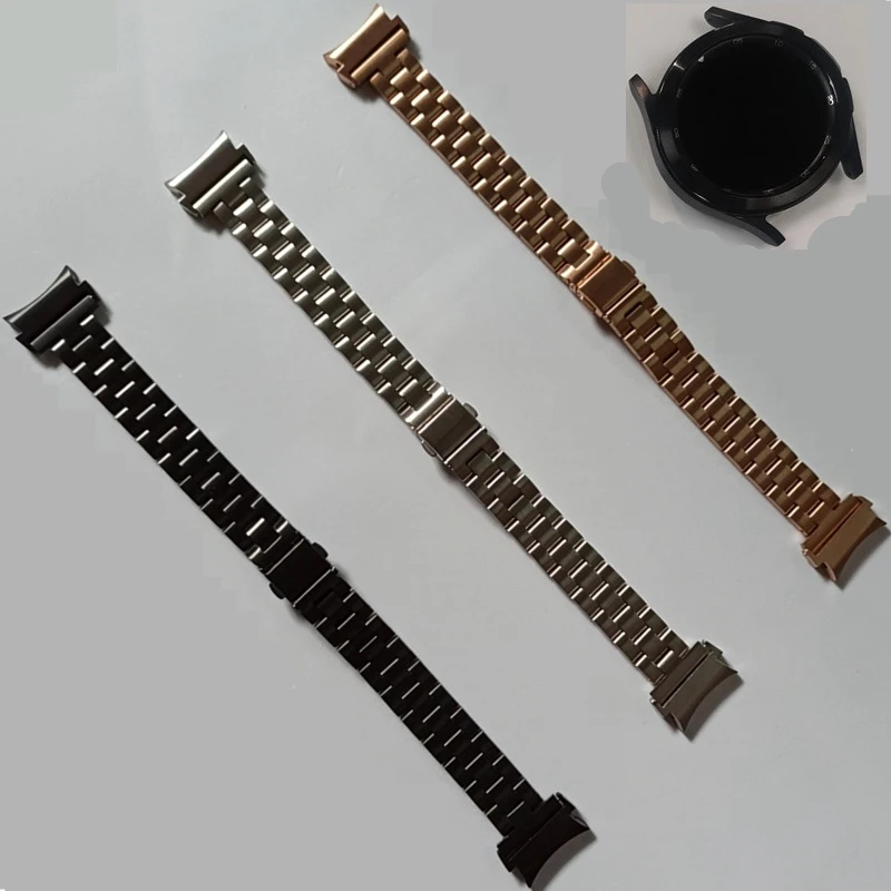 

Тонкий металлический ремешок для Samsung Galaxy Watch 4 44 мм 40 мм, браслет из нержавеющей стали без зазора для Galaxy Watch 4 Classic 42 мм 46 мм