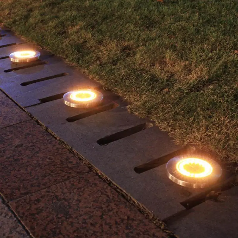VKTECH 1/4 шт. 20LED Солнечный Скрытая лампа IP65 Водонепроницаемый дорожный огни Открытый Сад Путь декор для подземных ламп освещения тротуара