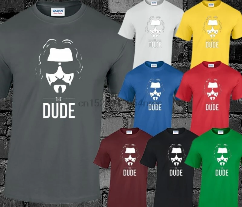 The Dude Мужская футболка БОЛЬШОЙ ЛЕБОВСКИ Смешные Ретро комедии фильм идея подарка