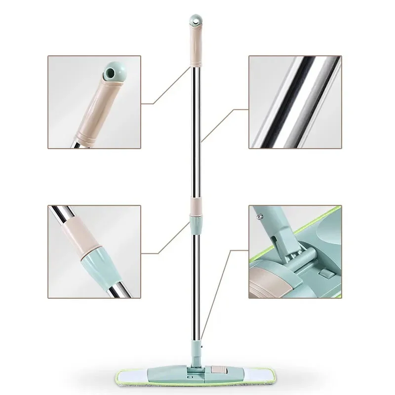 

Wooden Floor Mop Free Hand Wash Flat Mop Clip Cloth Mop Lazy Household Mop Mop Artifact Mop for Wash Floor Home Cleaning Flow