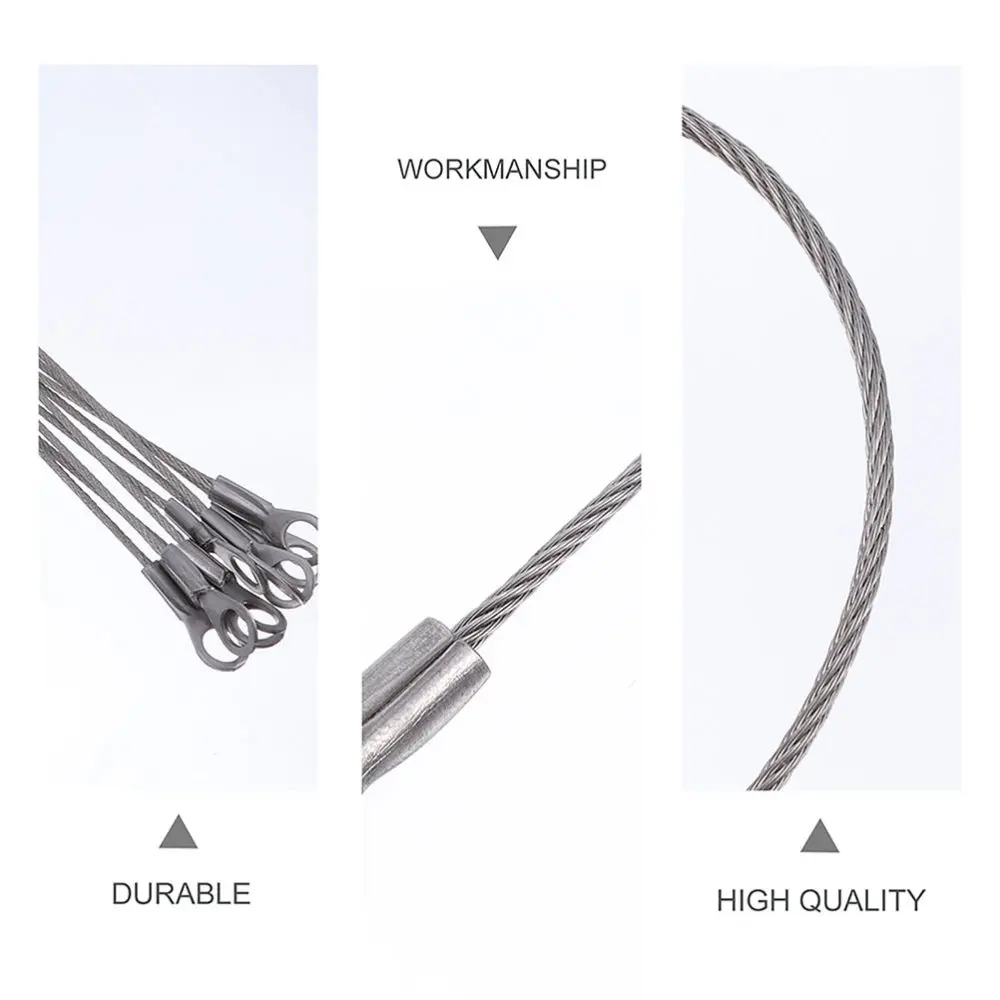 

20pcs Stainless Steel Lanyard Cable Door Restraint Window Stopper Wire Rope Part