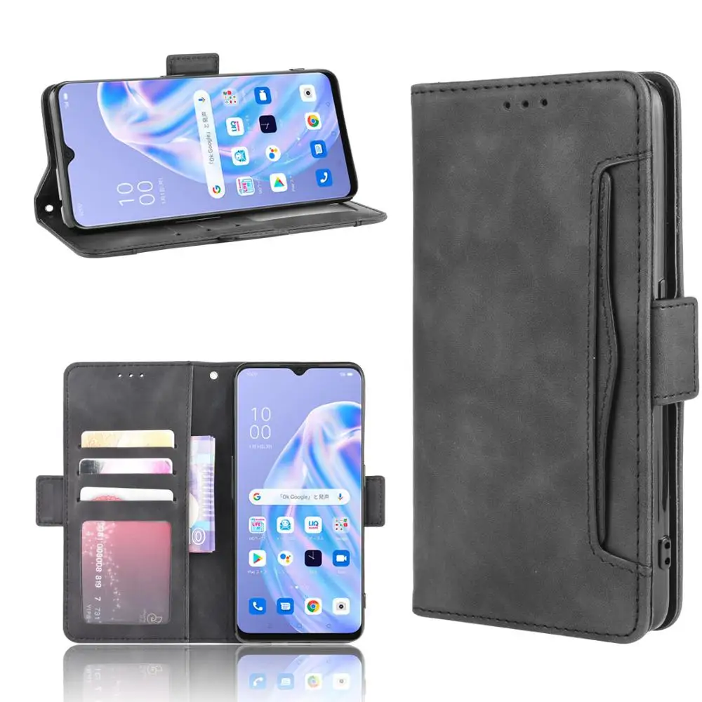 

OPPO Reno 3A Japan Case Premium Leather Wallet Leather Flip Multi-card slot Cover For OPPO Reno 3A Reno3A Leather Case