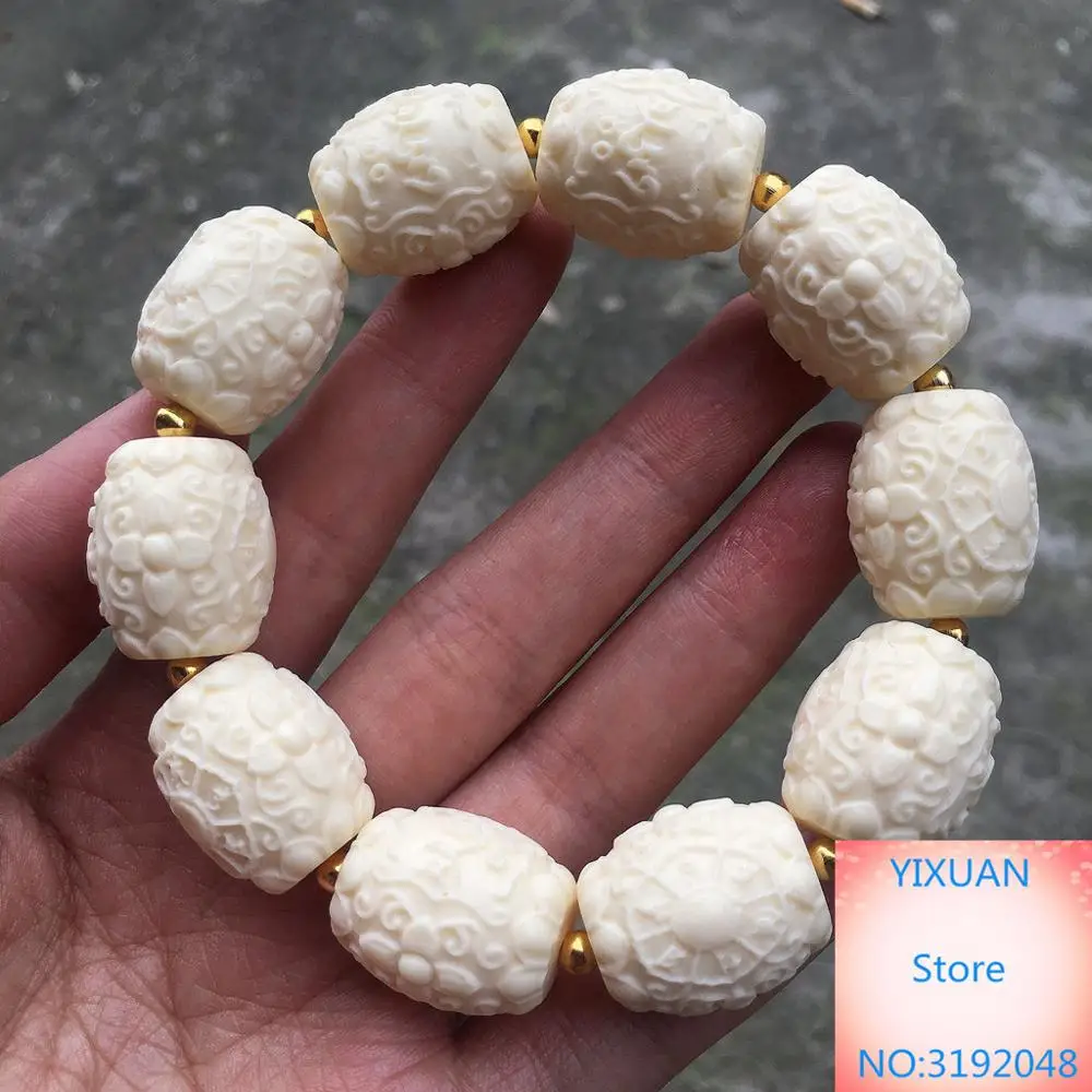 Резьба по слоновой кости ладони лотоса бергамота струны мужской и женский