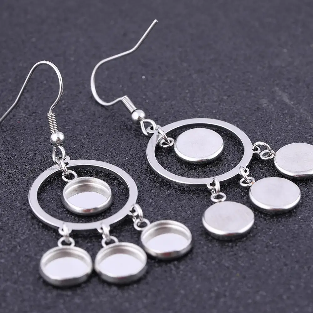 6 шт. фурнитура для сережек кабошонов 8 мм|Ювелирная и компоненты| |