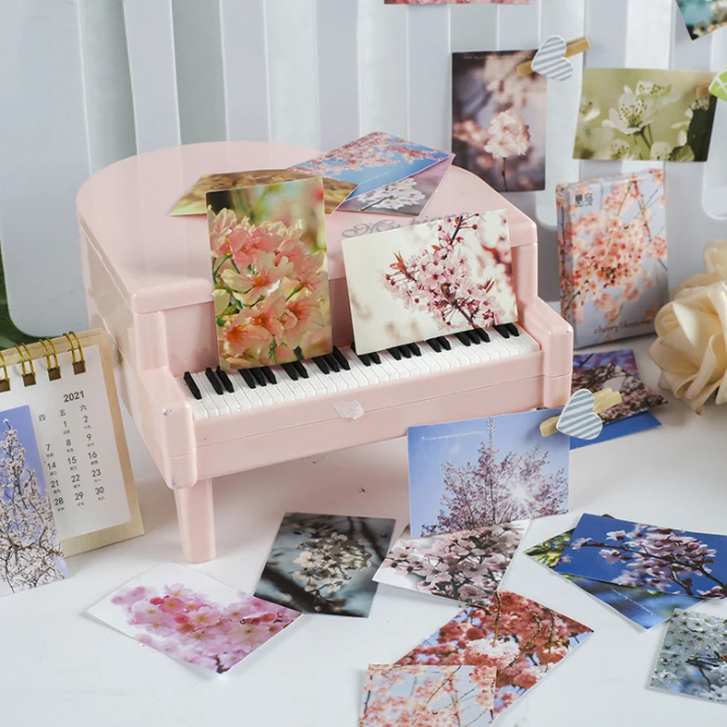 

30Pcs Boxed Stickers Cherry blossom tree pink tree landscape Decoration Diary Scrapbooking Label Diary Phone Photo 6*4CM