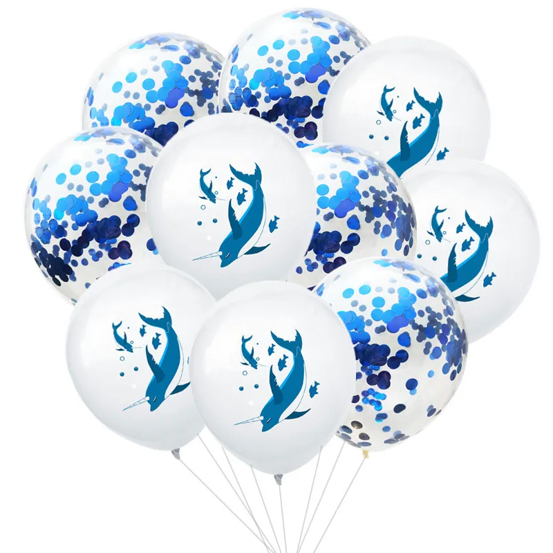 10 шт. смешанные латексные воздушные шары с конфетти металлические Кит для детей