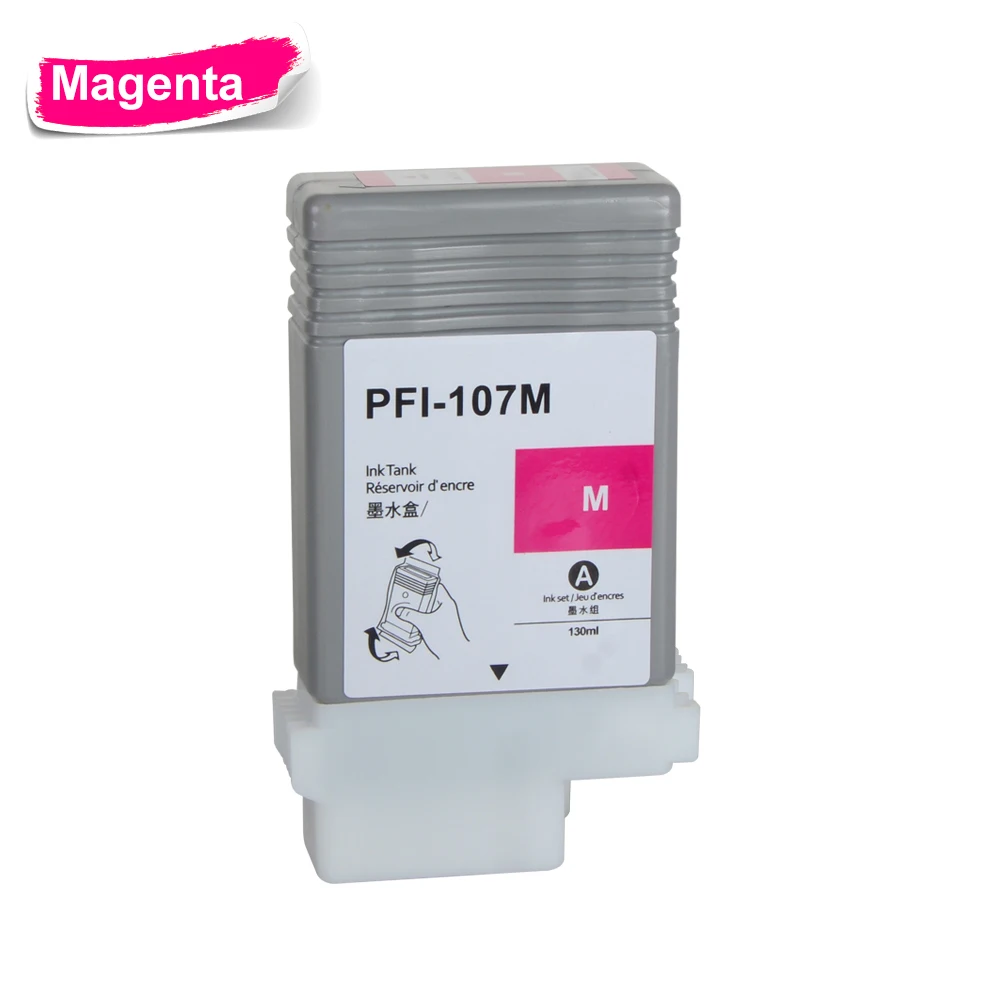 pfi107 pfi 107 pigment ink cartridge with chip for canonipf670 ipf680 ipf685 ipf770 ipf780 ipf785 printer 130mlpc free global shipping