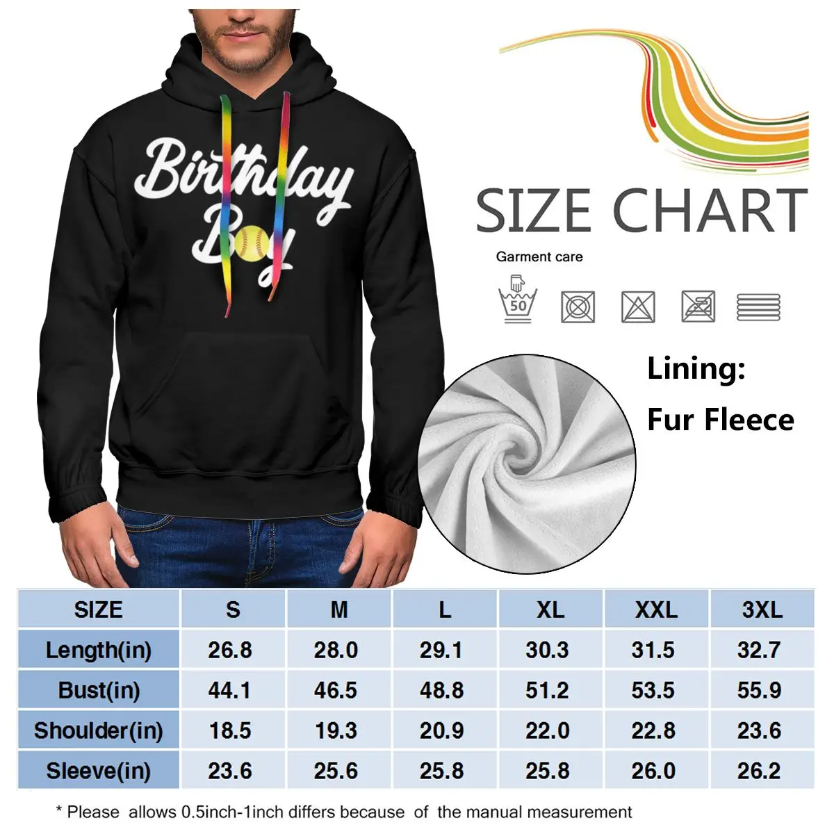 Софтбол Толстовка день рождения Мальчик Бейсбол подарок Тема Вечеринка СОФТБОЛ