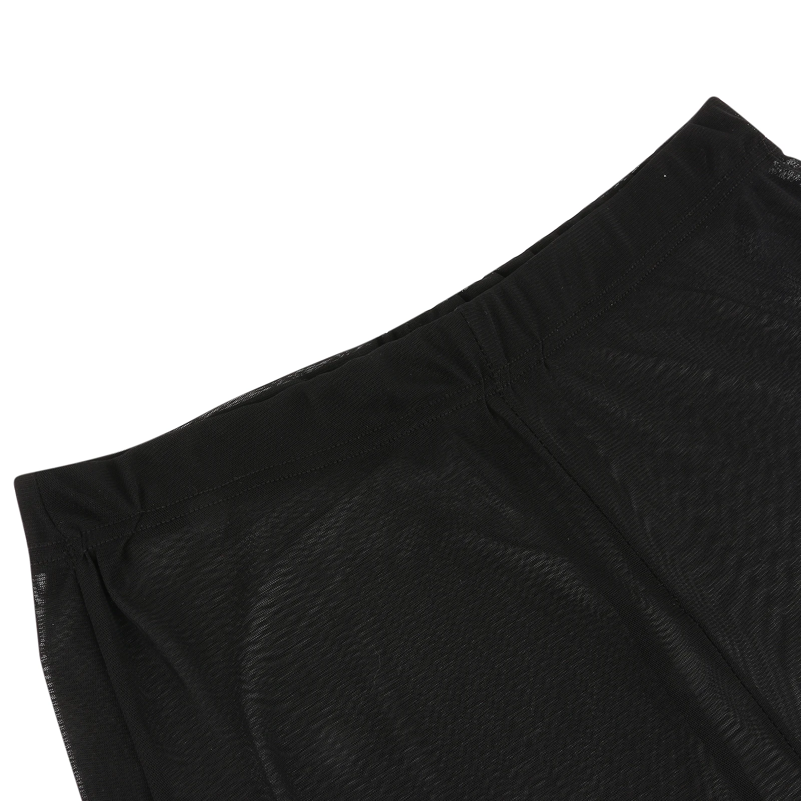 

2021 Women See-through Trousers High-waisted Version Sexy Style Loose Version Clothing Black