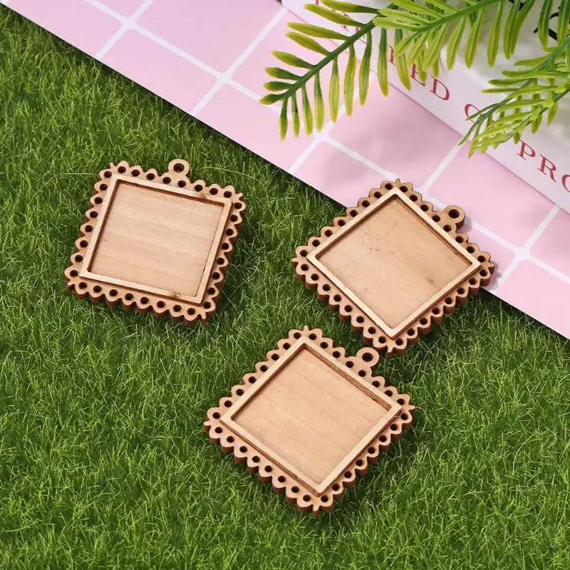 5 шт. DIY деревянная сделанная вручную фоторамка экологичный брелок для свадебной