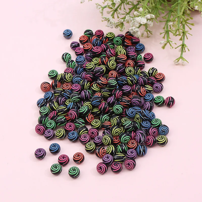 Meibeads 100 шт./лот цветные акриловые спиральные бусины для детей изготовление