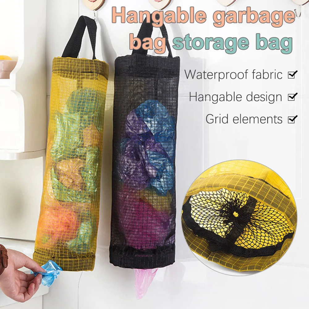 

2 Colors Home Grocery Storage Bag Shopping Sack Hanging Organizers Kitchen Supplies Dispenser Plastic Organizer