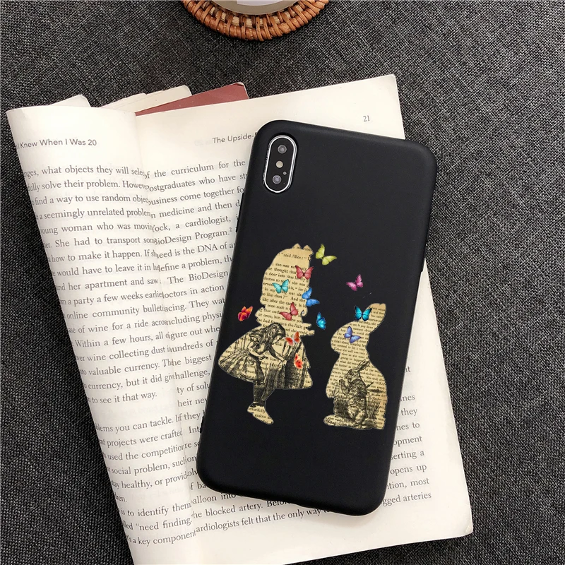 TPU Чехол для телефона с изображением принцессы Алисы в стране чудес для iphone 8 plus, чехол для телефона для iphone X, 5S, SE, 6, 6s, 7 Plus, 11 PRO MAX, Черный силиконовый чехол из ТПУ - Цвет: TPU