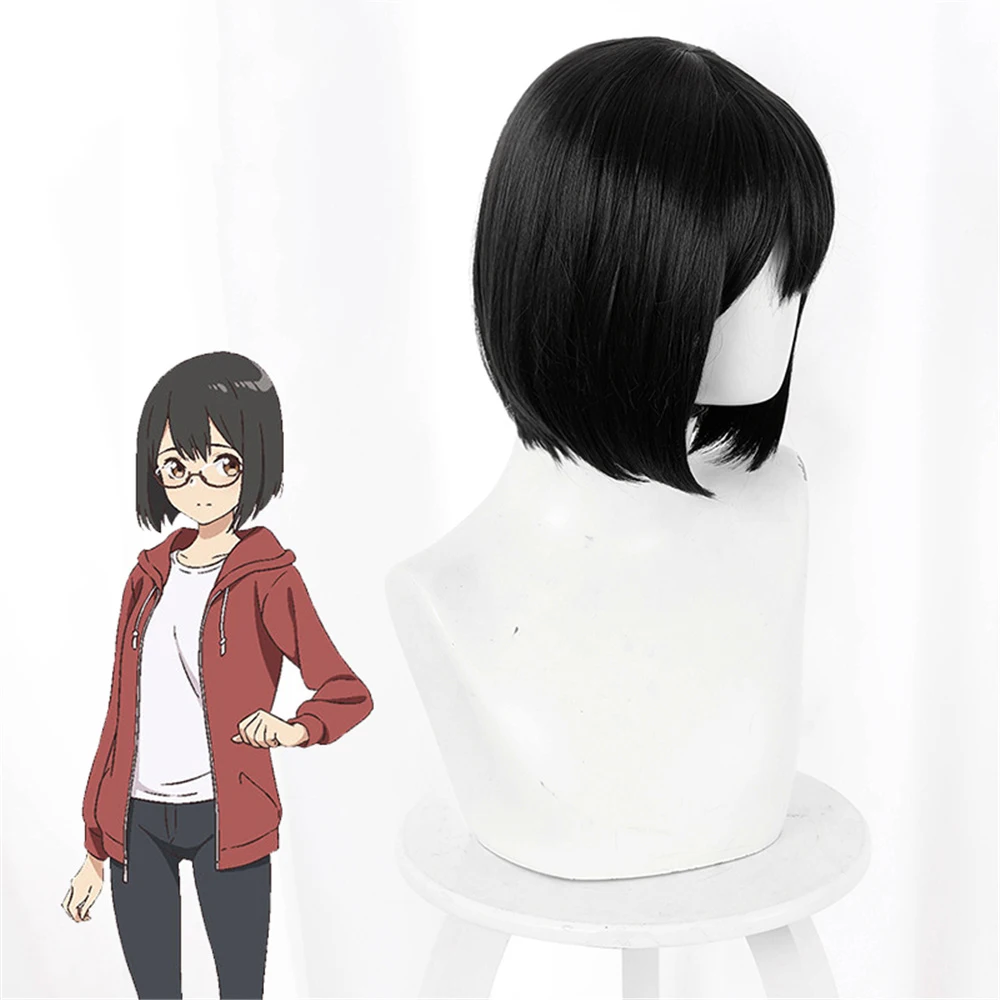 

In the world outinghiking, paper over the air fish, Kato Megumi saintly, short hair cos wig Cosplay hairwear Wig+Wig Cap