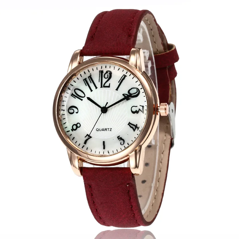 

100pcs / lot Korean version of simple and compact casual women's watch schoolgirl belt Watch