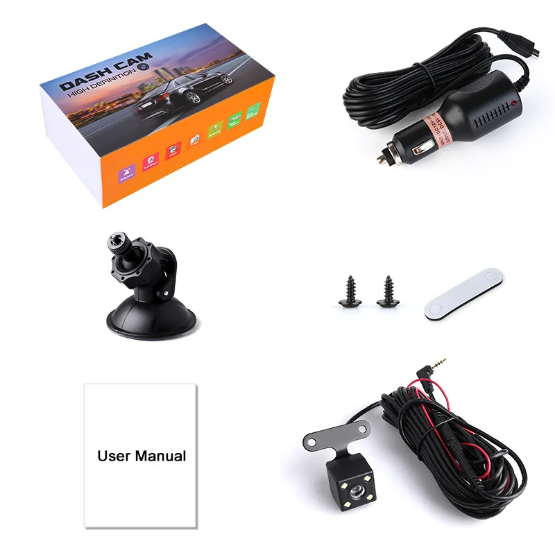 Видеорегистраторы для автомобилей Камера dash Cam 4k 3 дюймов 1080P Full HD