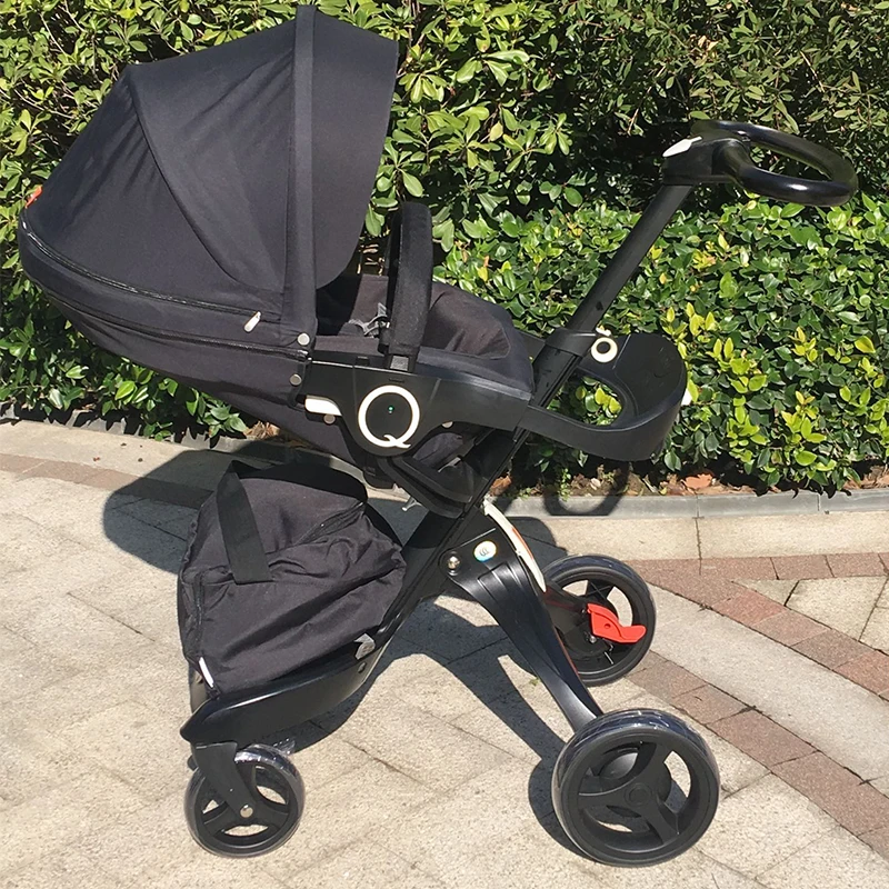 Baby Stroller 2 in 1 High Landscape Kids Pram Folding Carriage Black Newborn Stroller Car Baby Cart Luxury Pushchairs For Infant