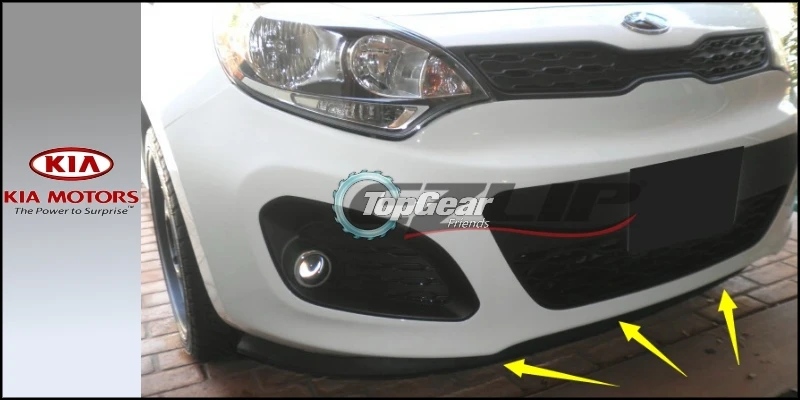 Дефлектор губ бампера для KIA Venga передняя юбка спойлера ДЛЯ вентиляторов TopGear