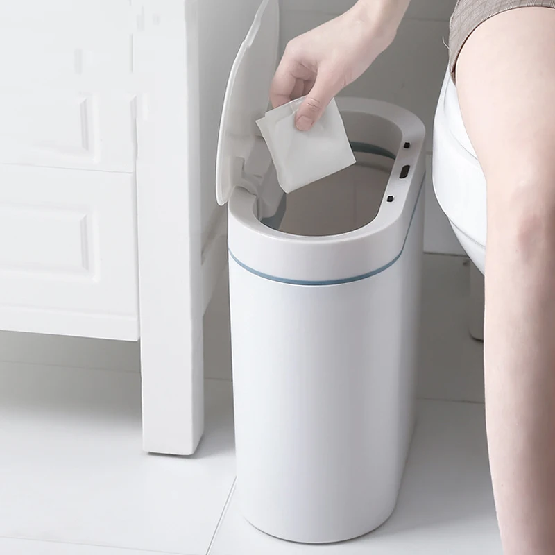 

Automatic Touchless Intelligent induction Motion Sensor Kitchen Trash Can Wide Opening Sensor Eco-friendly Waste Garbage Bin