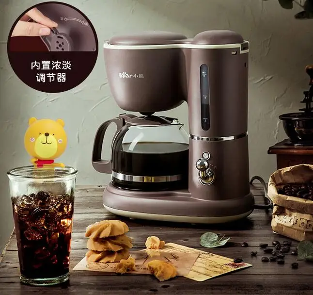 Медвежонок кофе машина Американский бытовой 0.6л капельного типа маленький мини