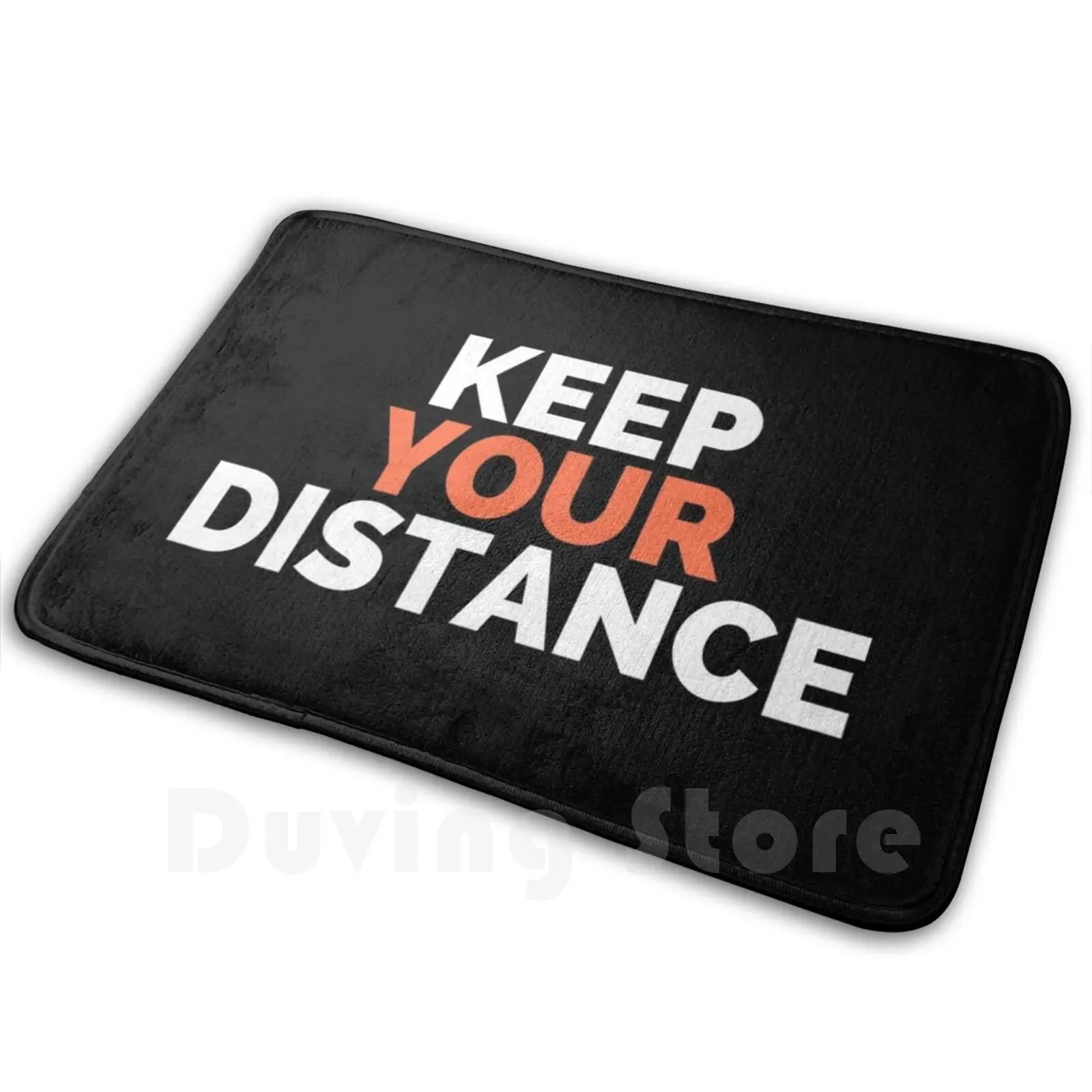 

Keep Your Distance Carpet Mat Rug Cushion Soft Non-Slip Funny Funny Social Distance Distance