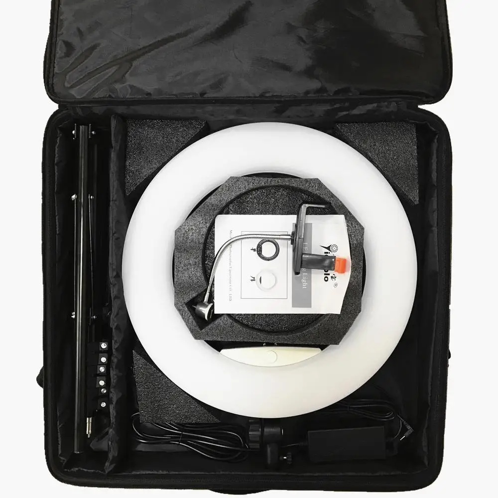 

Yidoblo White FE-480II 5500K Dimmable Camera Photo/Studio/Phone/Video 96W 480 LED Ring Light LED Lamp+200cm tripod +Bag Kit