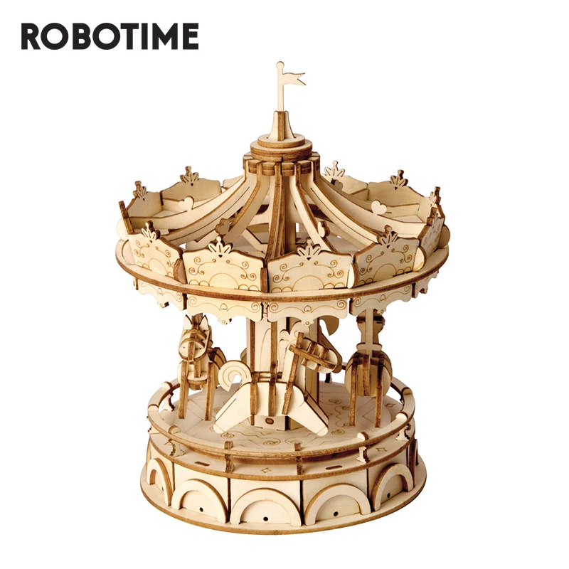 Robotime DIY веселые круглые игрушки 3D деревянная игрушка-головоломка Сборная модель