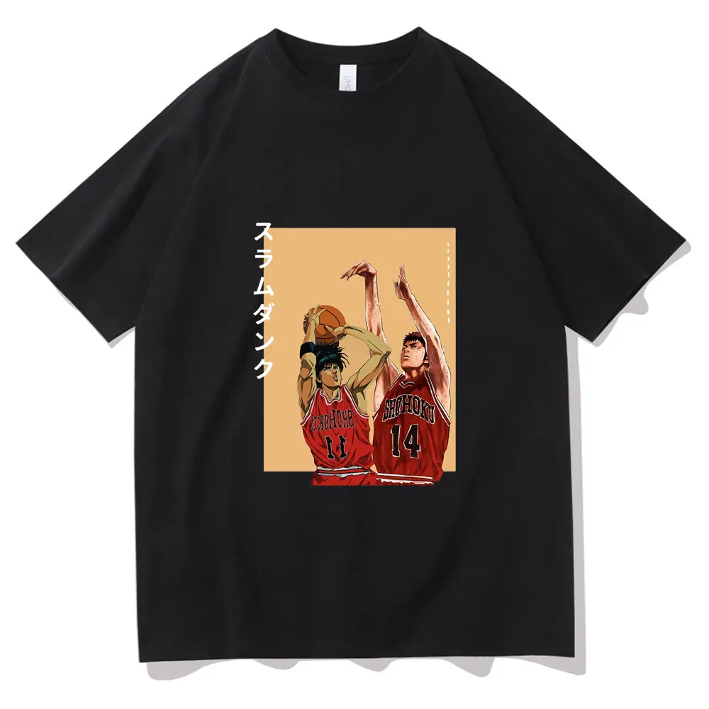 

Anime SLAM DUNK Hanamichi Sakuragi and Kaede Rukawa Printed T Shirts Brand Basketball Boys Tee Short Sleeve Fashion Men Women