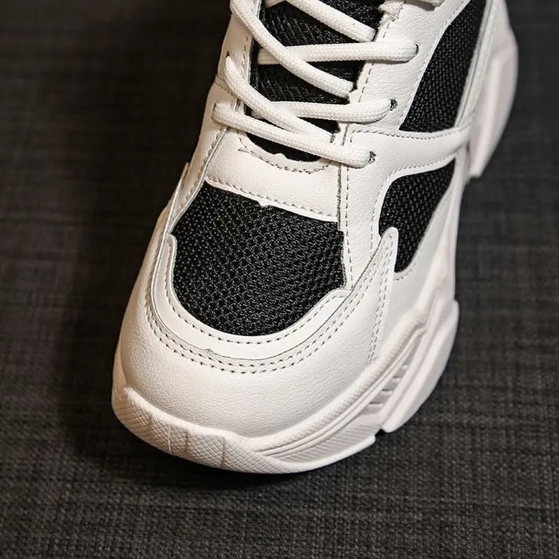 

Hidden Heels Wedge Platform Sneakers Women Casual Lace Up Thick Bottom Walking Shoes Woman Non Slip White Sneakers Mujer