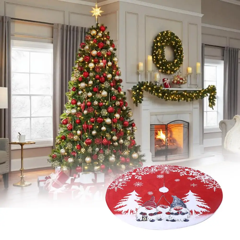 

Swedish Gnome Christmas Tree Skirt Flannel Christmas Tree Bottom Decorations Santa Gnomes Tomte Christmas Decorations Tree Wrap
