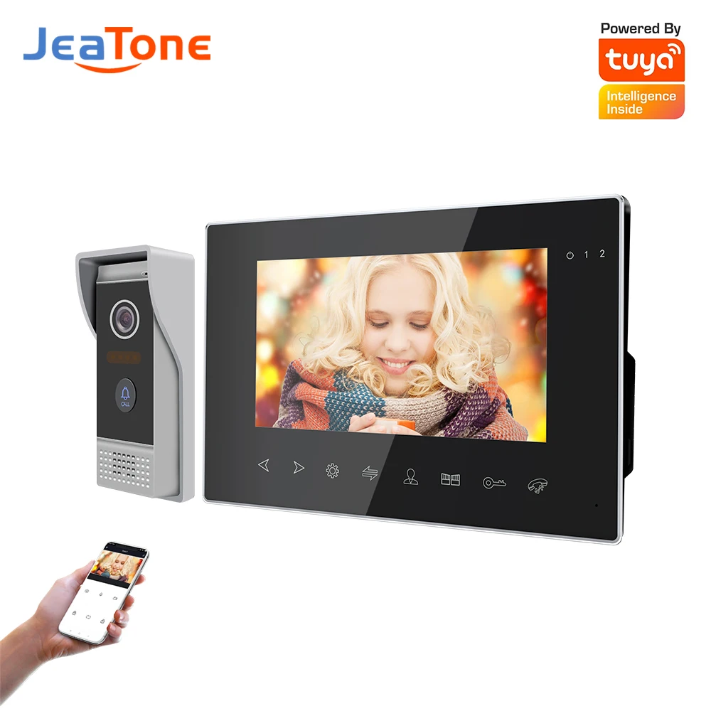 

Видеодомофон Jeatone, Wi-Fi, AHD720P, беспроводной дверной звонок для домашней квартиры