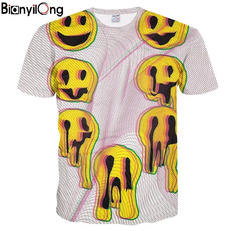 Новая модная мужская 3d футболка в стиле хип хоп/женская забавные желтые футболки