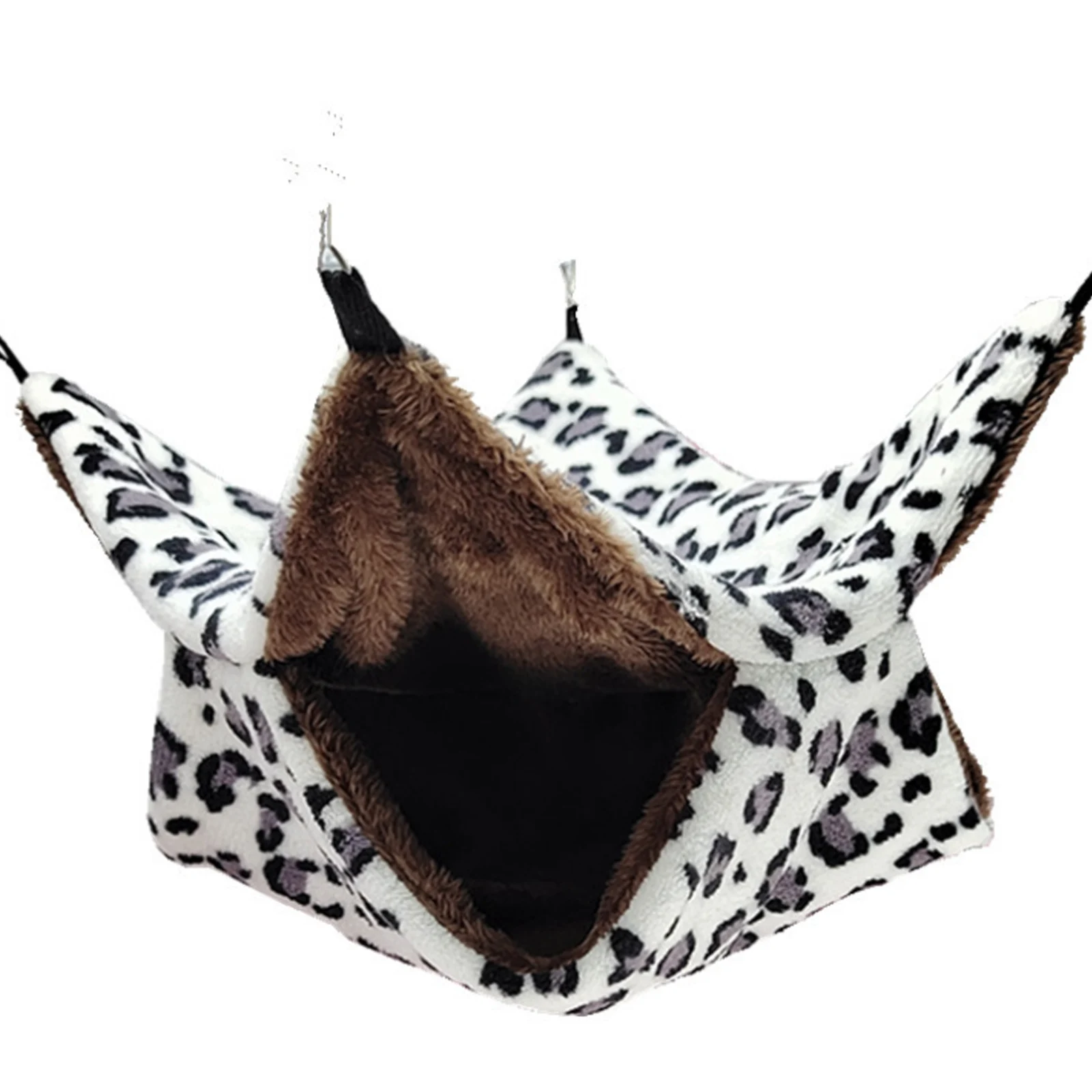 

Warm Hamster Hammock Rat Hanging Beds House Small Animal Cage Guinea Squirrel Pig Double-layer Plush Cotton Nests Pets Supplies