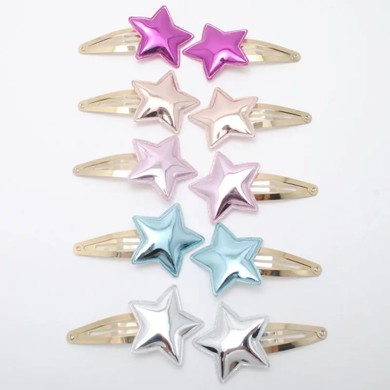 Mix Hairclips 10 шт./лот, маленький размер, заколки для девочек, блестящее сердце, подарок на день рождения, аксессуары для маленьких девочек, детский зажим для волос для детей - Цвет: Mix Hairclips