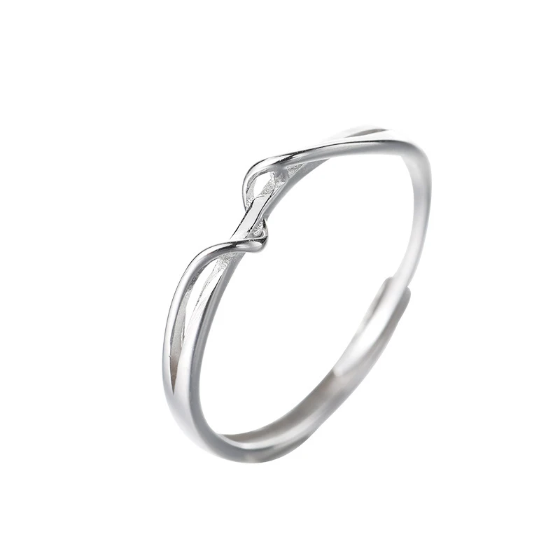 

925 стерлингового серебра булавка для пальцев обмотки мягкие Простые Модные нишу дизайн круто с украшеным открытый палец кольцо