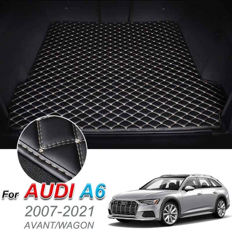 

Leather Car Trunk Mat For Audi A6 Avant/Wagon 2007-2021 Cargo Liner Trunk Floor Pad Carpet Car Accessories