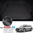 Кожаный коврик для багажника автомобиля Audi A6 AvantWagon 2007-2021, подкладка для груза, напольный коврик для багажника, ковер, автомобильные аксессуары