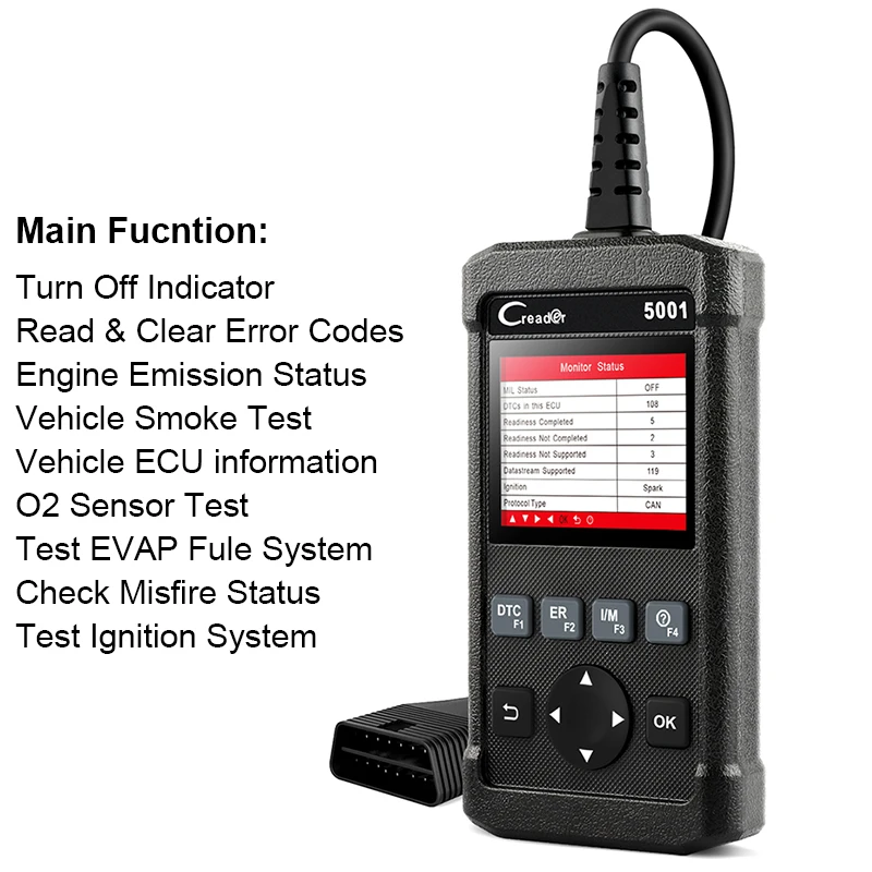 LAUNCH CR5001 OBD2 сканер кода двигателя четыре системы диагностики OBD 2 Automotivo OBDII