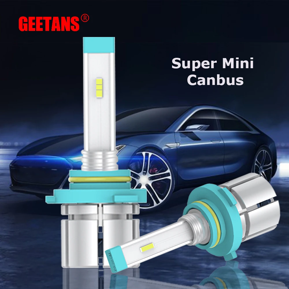 Светодиодные лампы GEETANS H11 H4 светодиодный H7 Canbus без ошибок для автомобильных фар 60