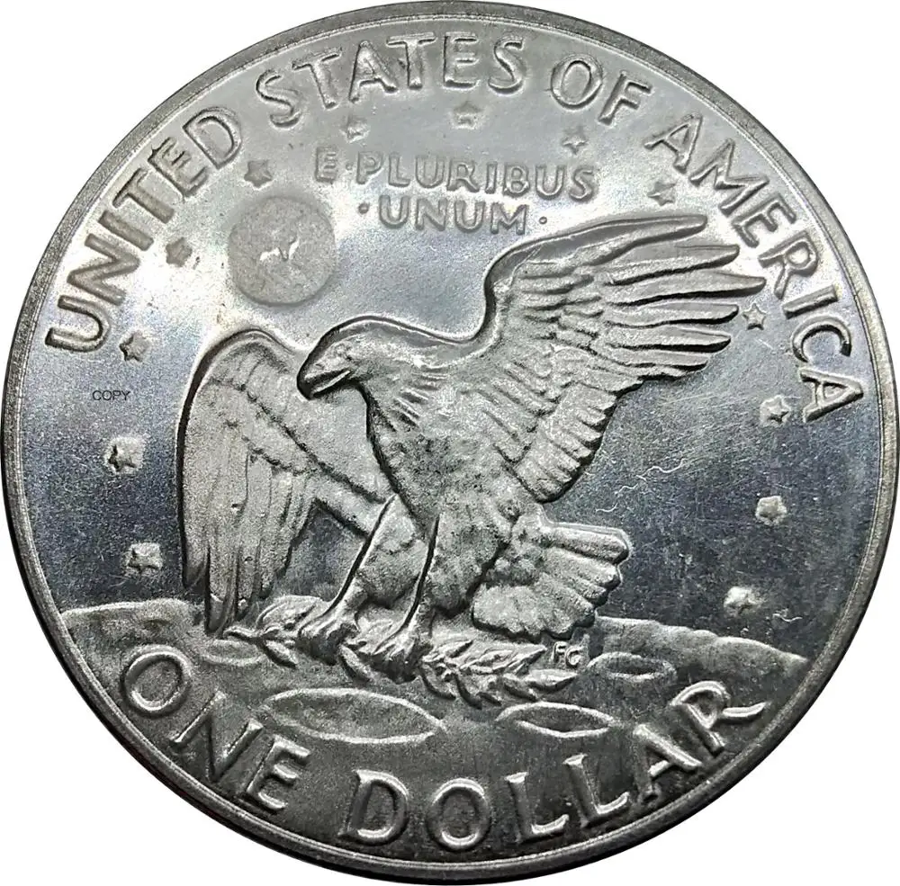 Moneda de copia de cobre niquelado de los Estados Unidos de Am&eacute;rica, D&oacute;lar de pisenhower 1978, Liberty In God, Wetrust-1