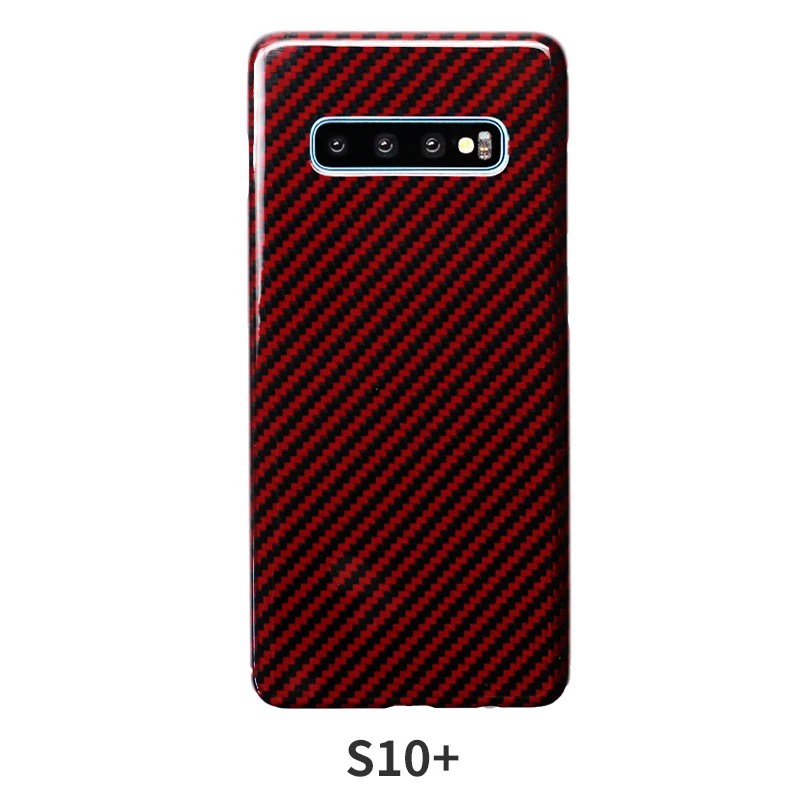 Kevlar чехол из чистого углеродного волокна для телефона Samsung Galaxy s10 s 10 plus черный