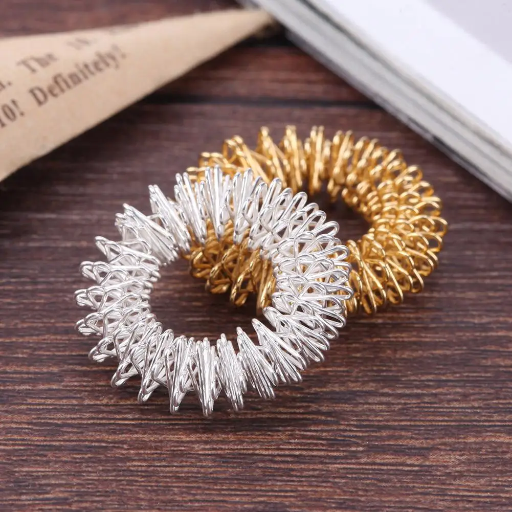 

30-1pcs Stainless Steel Finger Massage Ring Acupuncture Ring Hand Finger Massager Garden Housework Handmade Musical Instruments