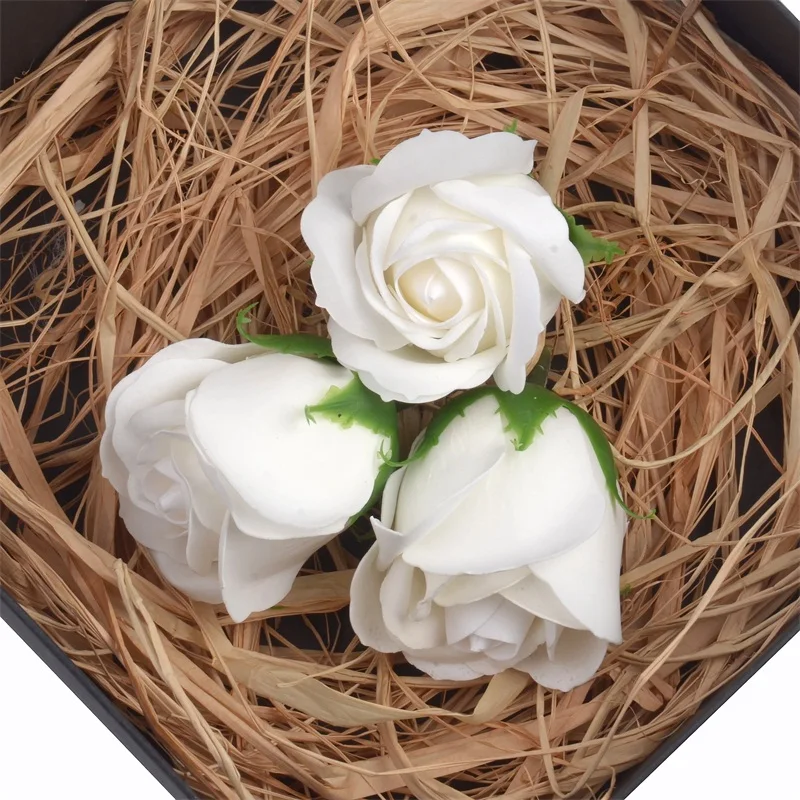 Недорогое мыло 5 см 50 шт. красивая головка розы подарок на свадьбу День Святого