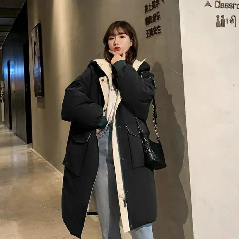 Female 2021 New Cotton-padded Coat Mid-Length Korean Version Of Cotton-Padded Winter Jacket Women Padded Jacket Harajuku Style D enlarge