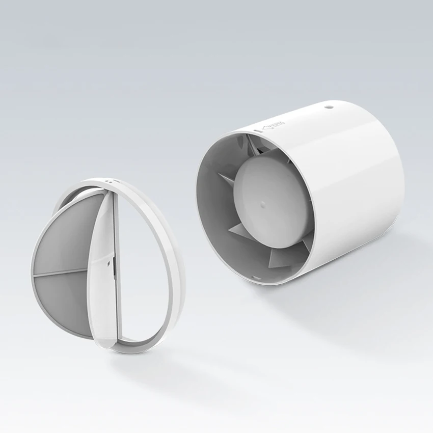 

4 Inch Duct Inline Fan 220V 12W Ventilation Exhaust Blower Fan for Bathroom Basement Greenhouse Kitchen, Air Volume 100m3/h