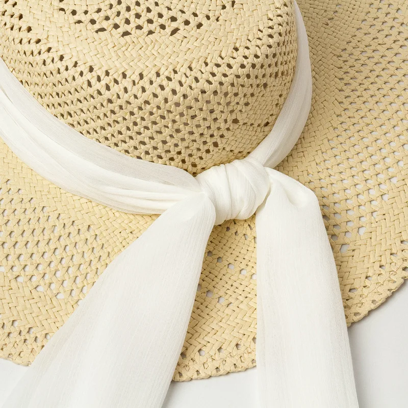 Шляпка от солнца USPOP с широкими полями женская Соломенная Панама вырезами и