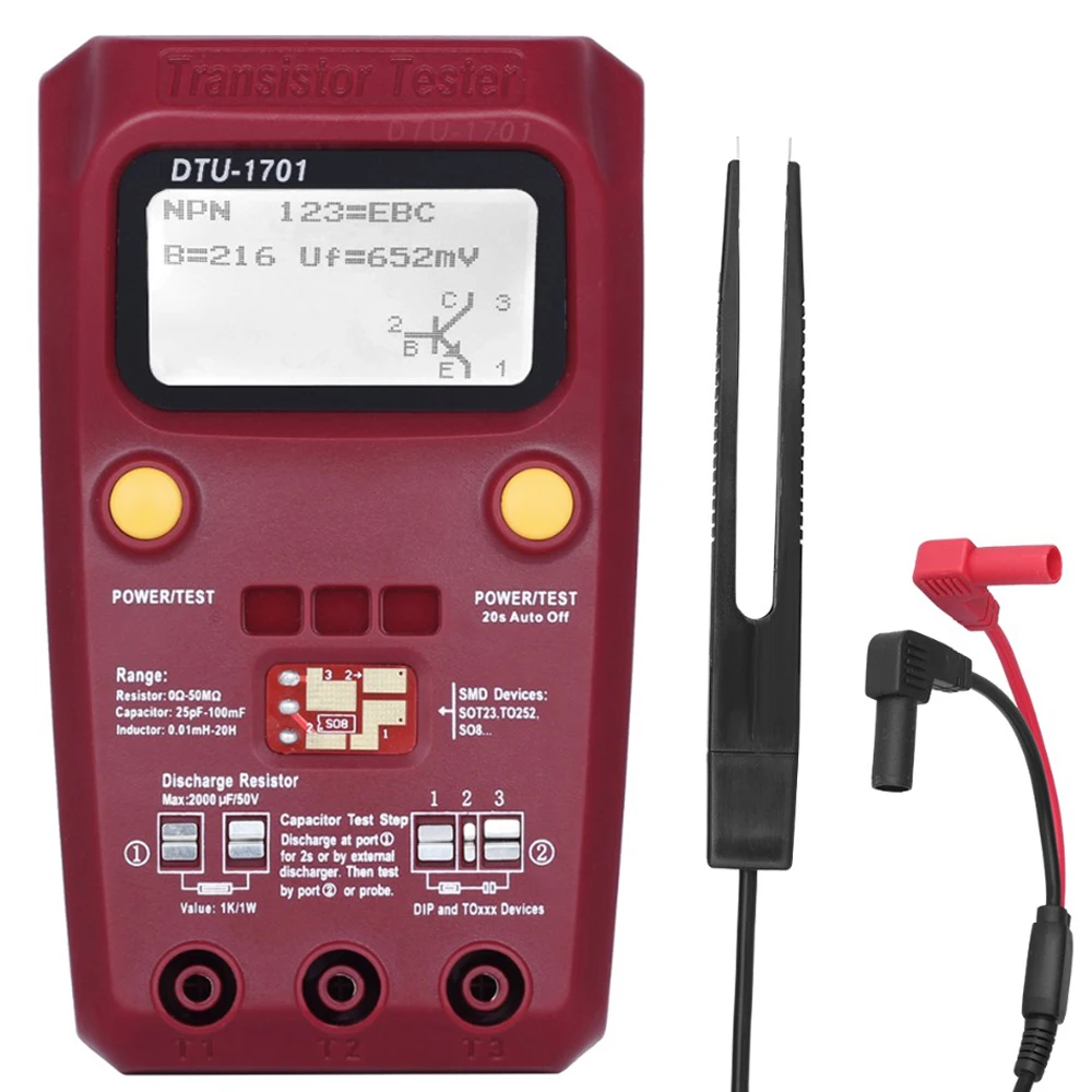 BSIDE многоцелевой тестер диодный Триод измеритель емкости MOS/PNP/NPN