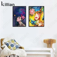 fashion manga girl model exaggerated art picture print poster modern color graffiti personality canvas painting wall art decor
