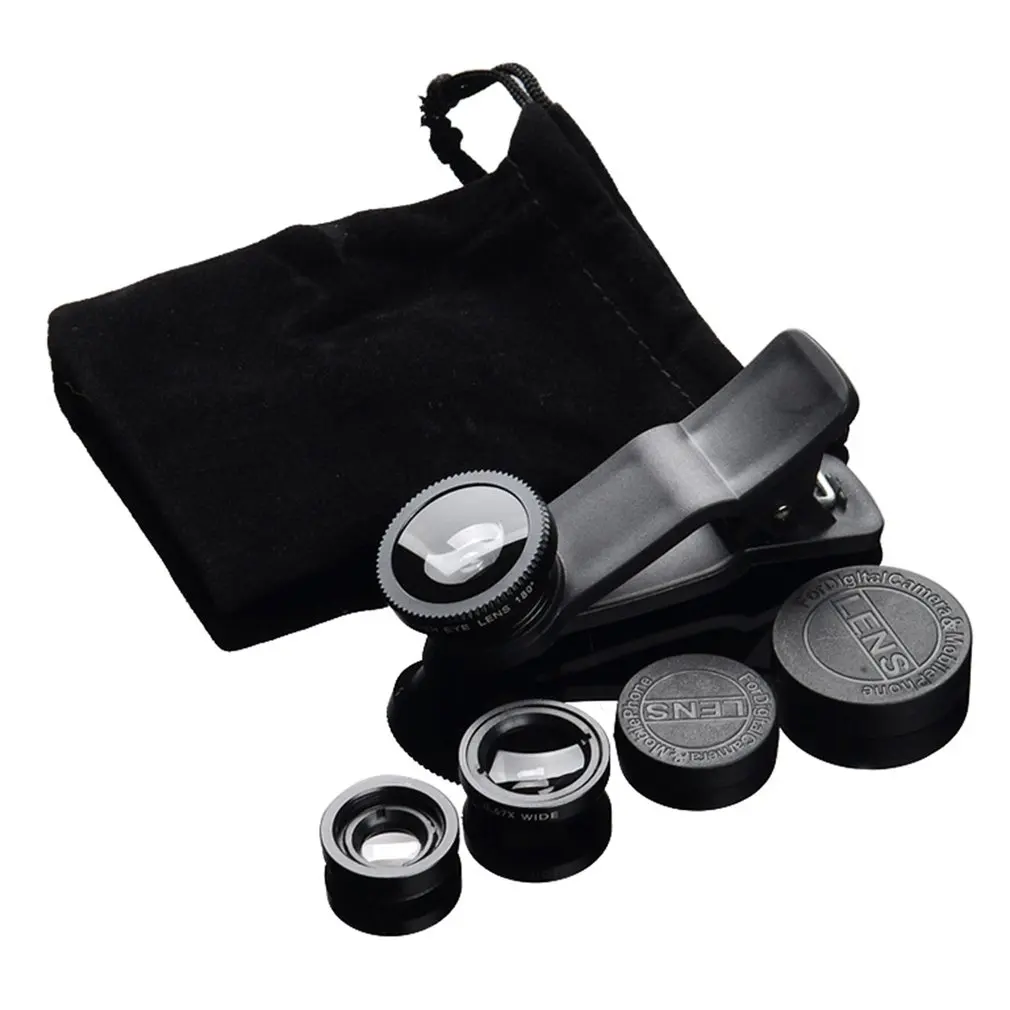 

3 In 1 Fish Eye Lens Clip On Camera Lens Set Universal Wide Angle Macro Fisheye For iPhone